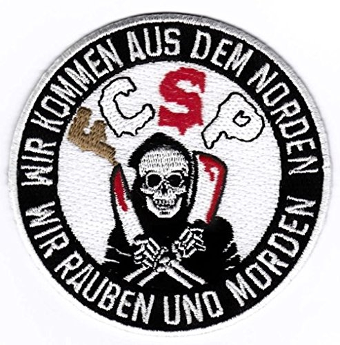 St Pauli Aufnäher/Bügelbild/Abzeichen/Iron on Patch Wir kommen aus dem Norden Wir rauben und morden