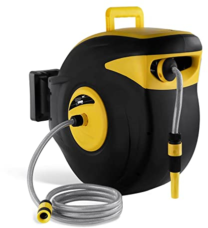 MSW Avvolgitubo Acqua Automatico Riavvolgitore Automatico per Tubi PRO-W 30 (Polipropilene, 30 m, PVC, 8/24 Bar, -5 + 45 °C)