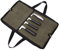QEES Borsa Porta coltelli da Chef con 2 Manici, 4 Fessure e 4 Fessure, Resistente, con Doppia Cerniera, Borsa Porta coltelli, Borsa per Utensili da Cucina, Colore: Militare, 18 x 11