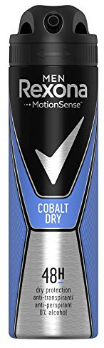 Rexona Men MotionSense Deodorant Spray Cobalt Dry Anti Transpirant with 48 hour protection against body odor and underarm dampness, 150 ml, 1 piece