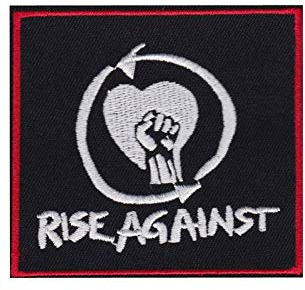 LipaLipaNa Rage Against The Machine Protest Logo Aufnäher Besticktes Patch zum Aufbügeln Applique, Schwarz, Mittel, 1 Stück