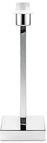 Home Sweet Home Moderner Tischlampenfuß Gomez für Lampenschirm | Leuchte | 12,5/12,5/39 cm | Chrom | Tischlampensockel aus Metall | E27 | für Lampenschirm | Leuchte max.35cm