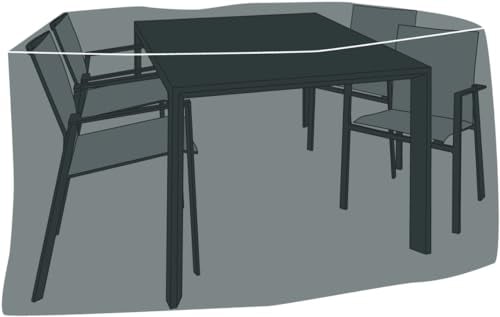 Schutzhülle Premium für Möbelgruppen quadratisch 180 x 94 x 180 cm| Regenhaube Gartenmöbel | Segeltuch atmungsaktive Schutzhaube