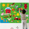 WATINC Felt Farm Story Board Set 38 pièces animaux domestiques préscolaires conte flanelle conseil bétail apprentissage précoce Kit de jeu éducatif suspendu jouets pédagogiques