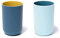 RabyLeo Taza de 10.5 onzas, irrompibles reutilizables juego de 2 colores, vaso de plástico para cepillo de dientes de 300 ml, apto para lavavajillas (azul claro y azul marino)