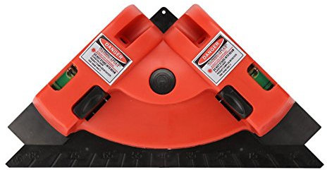 Haofy Nivel láser, escuadras de posicionamiento de 90 °, Abrazaderas en ángulo Recto, Nivel de proyección de línea láser Horizontal, Herramienta de alineación con 2 ventosas(Rojo)