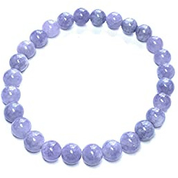 Zoya Gems & Jewellery 8 mm Tansanit Jade Quarts Edelstein Perlenarmband | Stretch-Armband | Edelstein-Perlenarmband | Damen-Armband, Grün, 8 mm, Edelstein, Tansanit Jade Quarts