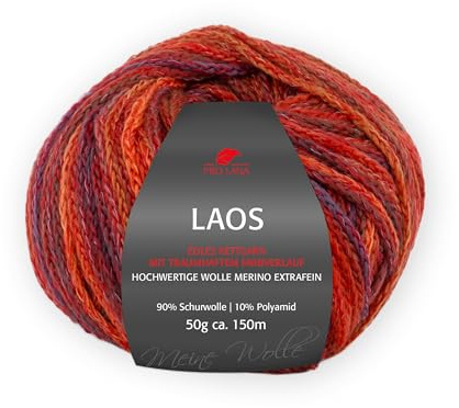 PRO LANA Laos - Farbe: Glut (90) - 50 g/ca. 150 m Wolle