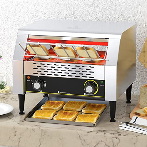 MNSRRN Tostapane Catena, Torta Toast con cingolato in Acciaio Inox, tostapane Automatico dell'Hotel Breakfast, Adatto per ristoranti e caffetterie per Famiglie