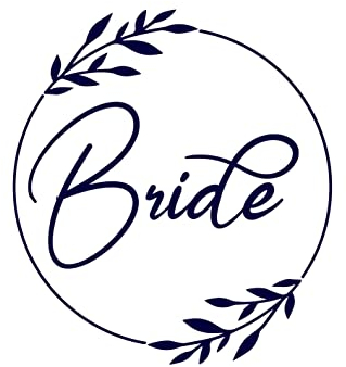 Bügelbild Bride auch Wunschname zur Hochzeit JGA für Jeansjacke