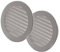 Vent Systems 125 mm / 5 Inch Round Soffit Vent Cover - Pack of 2 - White Louvered Plastic Grill Cover - Vent Grille with Screen Mesh - HVAC, Ducting, Pipe Air Supply Vents for Bathroom, Kitchen