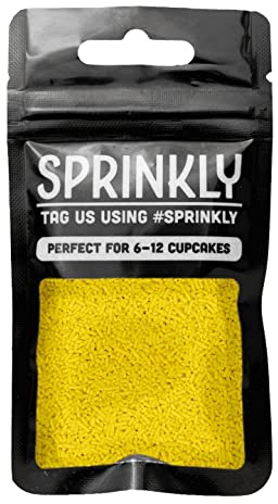 SPRINKLY - Matt Sugar Strands - Yellow - 30g