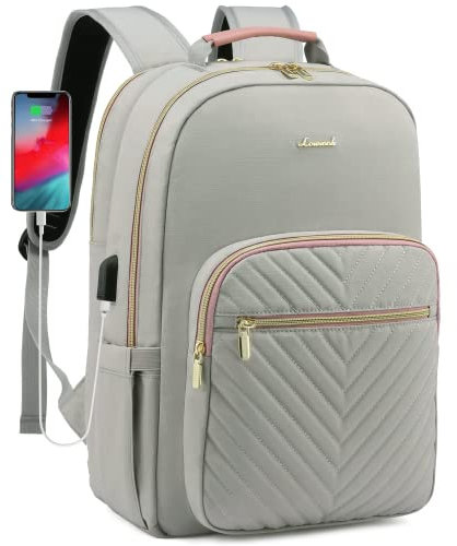 LOVEVOOK Laptop Backpack for Women 15.6 Inch, Womens Backpacks for Work Business Travel School College With USB Port, Lightweight Back Pack Computer Rucksack