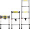Multibao Ladders 4.6Ft 1.4M Extendable Aluminium Telescopic Folding Extension Extendable Portable 5 Steps 150kg Capacity Loft Collapsible DIY Multipurpose