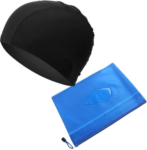 Gorro de Piscina Unisex. Gorro de natación para Hombre y Mujer. Pack de Gorro y Funda Impermeable Protectora para llevarlo Donde Quieras. Piscina, SPA, Playa, río...