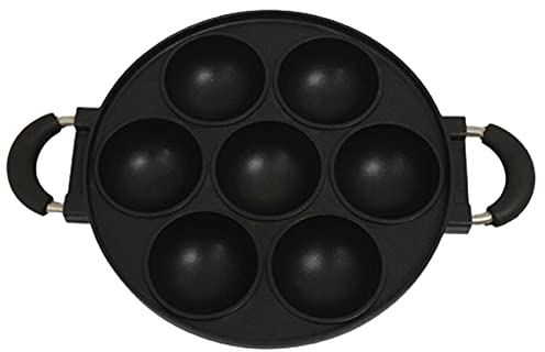 RCYF-7 Hole Cooking Cake Pan Cast Iron Omelette Pan Non-Stick Cooking Pot Breakfast Egg Cooker Cake Mold Kitchen