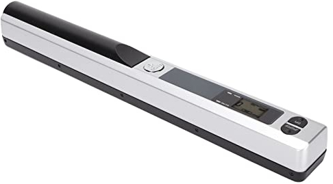 Kabelloser Barcodescanner, Tragbarer A4-Handscanner, Automatischer Barcodeleser, Klare Bilder, 300 600 900 DPI, Speicherkartenspeicher, für Windows, für OS X, für Android (Silber schwarz)