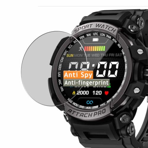 Vaxson Anti Spy Schutzfolie kompatibel mit LOKMAT ATTACK PRO 1.32 smartwatch Smart Watch Display folie folien Displayschutzfolie ( nicht Panzer Schutz Glas folie SchutzGlas nicht PanzerGlas )