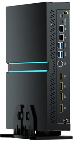 Thdeukoty Mini Gaming PC i9-13900F mit GeForce RTX4070, Mini Game Desktop Computer 64G DDR5 RAM 1T SSD, Windows 11 Pro, WiFi6E BT5.3, Optisch, 1* HDMI 3* DP, 8K, Vier Displays für Gaming/Design