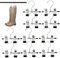 Xinlie 10 Piezas Gancho Colgante de Lavandería de Acero Inoxidable Metal Perchas con Pinzas Clips Antideslizantes Ganchos para Colgar Botas de Metal para Pantalones Calzado Sombreros Botas Negro