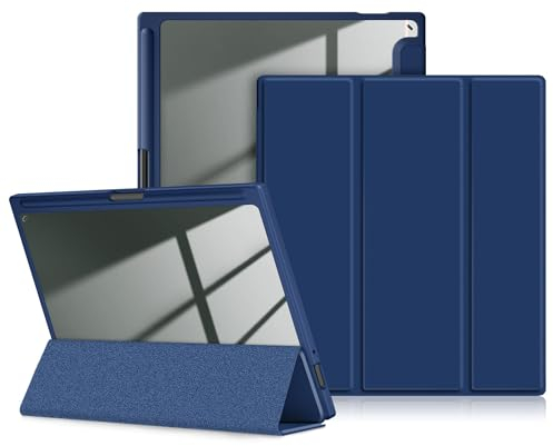 DINGGUAGUA Custodia per Onyx Boox Note Air4 C/ Air3 C/Air 3 B/W 10,3 Pollici eCarta Tablet,Antiurto Sottile Cover Posteriore Trasparente,Blu Scuro