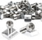 Ziamzra 60 Pezzi Dado Scorrevole Set 30 Pezzi Dadi Ad Angolo Quadrato M5 e 30 Pezzi Bulloni per Binari A T Standard Europeo Dadi T 20 Serie Blocco Dado Dadi per Lavorazione Legno Vite Maschere