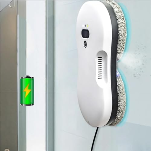 RayGenius Electric Window Cleaner with Automatic Water Jet Glass Hoover Robotic Remote Control Cleaning Machine Window Cleaner with Water Jet