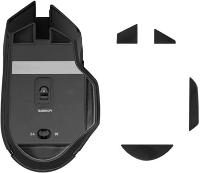 kwmobile Mouse Feet Replacement Compatible with Razer Basilisk X Hyper Speed Computer Mouse Skates Sticker - Black