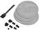 Ruimou 1 kit de protection contre la poussière pour PS5 (4 filtres ronds en maille anti-poussière, 7 bouchons anti-poussière, 1 brosse de nettoyage) compatible avec PS5, console de jeu PS5 Slim