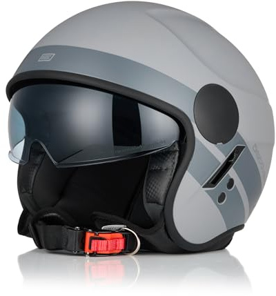 ORIGINE Motorradhelm Jethelm Rollerhelm mit Visier ECE Zertifizierung