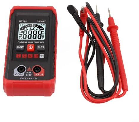 Multimetro HT123, 2000 conteggi, rilevamento NCV, display LCD retroilluminato