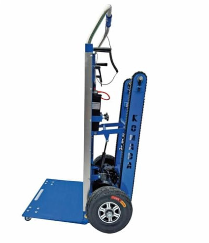 Carrello Elettrico Saliscale Potenziato Da 1000W - 3 Velocità Regolabili+Carico Massimo 500Kg+Maniglia Allungabile, Carrello Saliscale Pieghevole Con Cingoli in Gomma per Scale Facili Su/Giù (B)