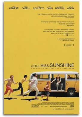 AKRHARWB Little Miss Sunshine Poster, Wandkunst, Vintage, elegantes Poster, dekoratives Gemälde für Wohnzimmer, Schlafzimmer, ästhetisches Poster, 20 x 30 cm, ungerahmter Stil