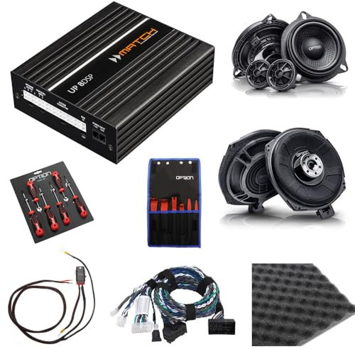 DSP Soundupgrade V2 kompatibel mit BMW 5er G30/G31 - Match UP8DSP Plug & Play DSP-Verstärker, Front-Lautsprecher und Untersitz-Subwoofer (nur für Modelle mit RAM-Modul geeignet)