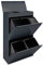 Arregui Top CR624-B2 Cubo de Basura y Reciclaje de 4 Compartimentos con Cajón Superior | 23+11+17+17 L (68 L) | con Cubetas para Envases y Orgánico | Contenedores de Reciclaje de Cocina | antracita