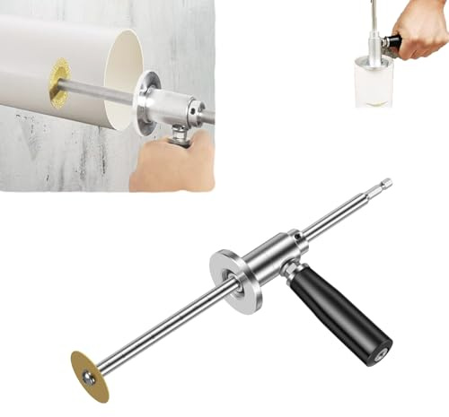 Tagliatubi interno per tubi in PVC, taglierina per tubi in PVC in acciaio inossidabile, profondità di taglio regolabile da 17,8 cm per tubi in PVC da 3,8 cm a 20,3 cm, con ruota di taglio a grana