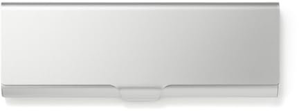 MUJI 無印良品 -MUJI Stifteetui aus Aluminium, 17,5 cm, schlankes Flip-Top-Design, Silber, silber, Moderner, minimalistischer Stil