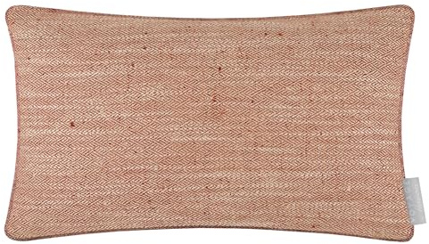 Voyage Maison Jedburgh Feather Filled Cushion – Herringbone Textured Woven Artisan Country Décor (Rust - 30x50cm)