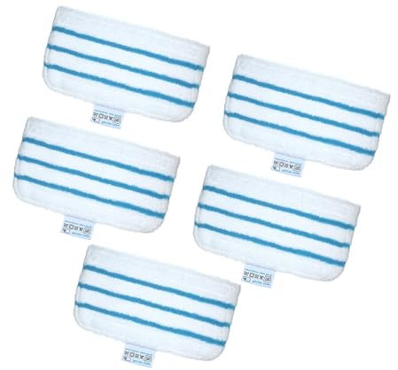 Original Lingettes lavables, compatibles avec les balais vapeur Black + Decker FSM1610/FSM1630, 5 pièces,Pièces détachées pour aspirateur robot