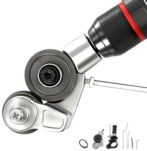 Metal Nibbler Drill Attachment, Heavy-Duty Sheet Metal Cutter for Electric Drill, Double-Cut Nibbler Tool for Fast Clean Cutting of Iron, Steel, Aluminum, Copper and Plastic Panels