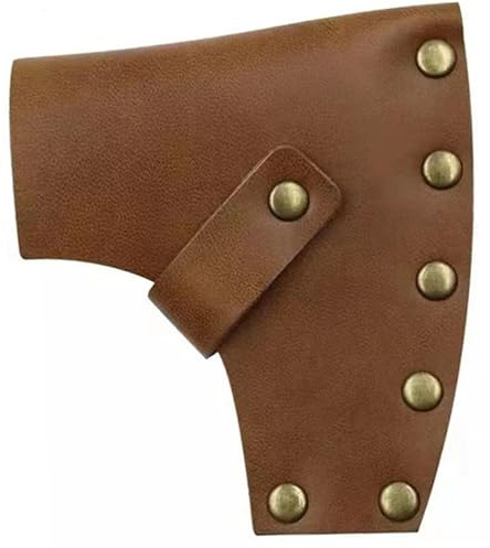 Portable Leather Hatchet Sheath with Waist Buckle, Axe Sheath for Camping, Hiking, Woodworking & Outdoor Protection Hatchet