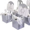 EinsSein 48x Kartonage Stuhl Silber Gastgeschenke Hochzeit Hochzeitsmandeln Verpackung Box Tischdeko Kartonagen Schachteln Taufe Geschenkboxen Süßigkeiten Taufmandeln Tischkarten Bonboniere Wedding
