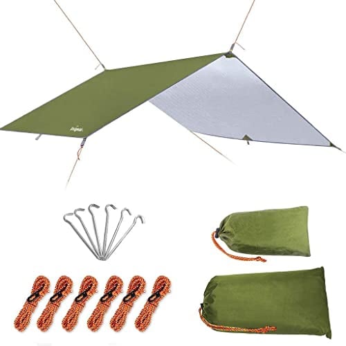 Unigear Tarp Rain Fly Regenschutzplane, Zelttuch, wasserdicht, Wanderschuppen, faltbar, leicht, wasserdicht, für Camping und Schutz gegen Regen, Schnee und Sonne