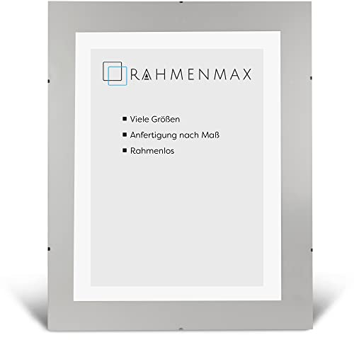 Rahmenloser Bildhalter nach Maß – 50x75cm – Acrylglas (klar oder antireflex), bruchsicher – 2,5 mm weiße Rückwand – Maßanfertigung für Fotos, Poster & Urkunden