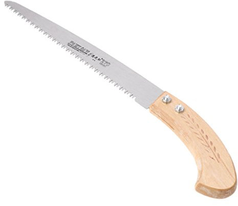 BIlinli Sega da potatura da 270 mm 3 Bordi da Taglio 65 mm Utensile da Giardino per Legno con Manico in Legno seghetto