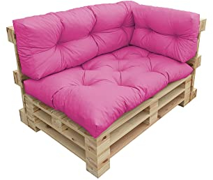 chilly pilley Palettenkissen Wasserdicht Palettenauflage Palettenpolster Palettenmöbel Gartenkissen Wasserfest Wasserabweisend viele Größen und Farben (Set 3 er. Rosa)