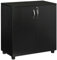 Vinsetto Armoire de classement avec Portes et étagères verrouillables, Armoire de Rangement verrouillable à 2 Niveaux avec 2 clés pour Bureau à Domicile, 80 x 40 x 80 cm, Noir