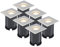 HOFTRONIC - Ramsay - 6er Set LED Bodeineinbaustrahler Edelstahl - Eckig - 2700K Warmweiß GU10 Dimmbar - IP67 Wasserdicht - 3 jahre Garantie - bodenstrahler außen | Terrassen Einbaustrahler Aussen