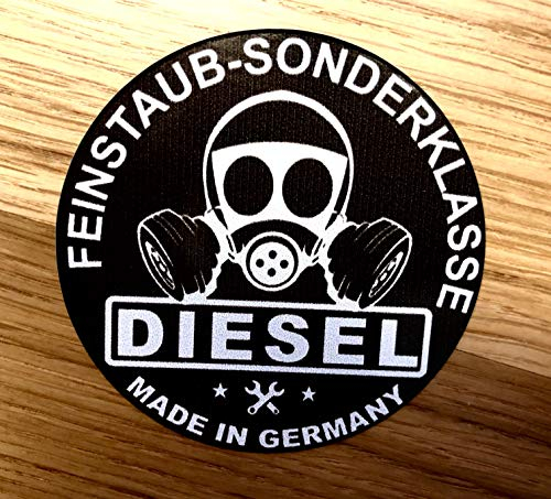 UMWELTPLAKETTE FEINSTAUB SONDERKLASSE Diesel Aufkleber Sticker Feinstaubplakette Mi350