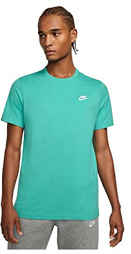 Nike Herren Sportswear Club T-Shirt, Washed Teal/White, M